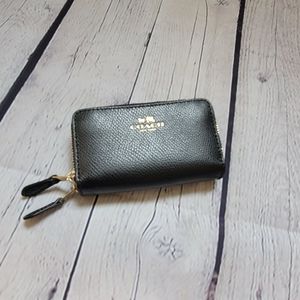 Small Coach Double Zippered Wallet